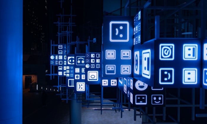 Digital platforms - server room with blue lights
