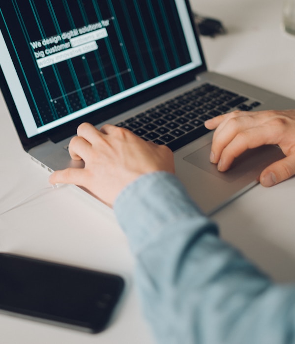 Digital design solutions on laptop
